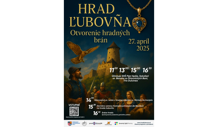 Pozvánka -  otvorenie letnej turistickej sezóny na Hrade Ľubovňa 27.4.2025
