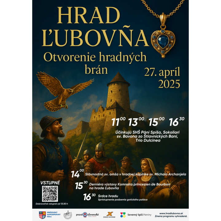 Pozvánka -  otvorenie letnej turistickej sezóny na Hrade Ľubovňa 27.4.2025